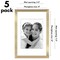 Americanflat Picture Frame Set with Mat - Set of 5 - Photo Frame Set of Five for Wall Display - Plexiglass Cover - Hanging Hardware